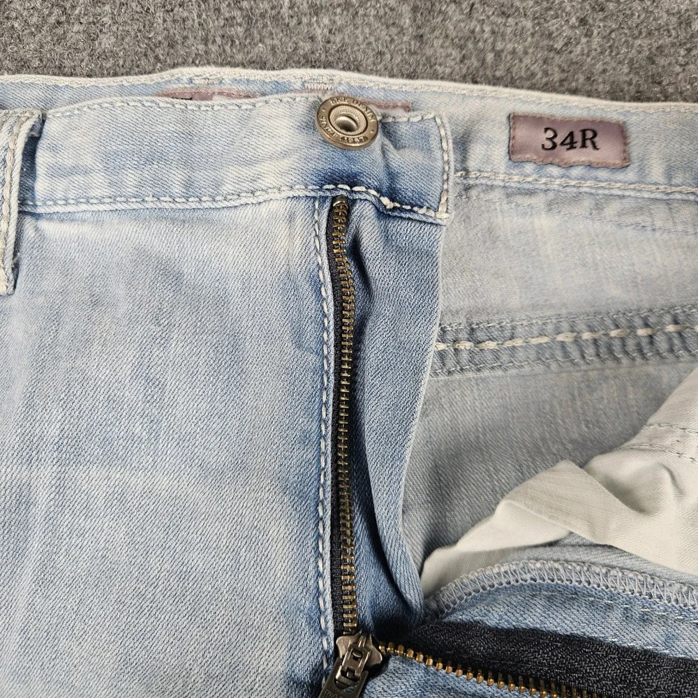 BKE Ryan Straight Leg Light Wash Denim Jeans Mens 34R Blue Cotton Blend